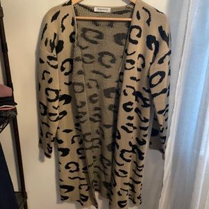 Cheetah print cardigan